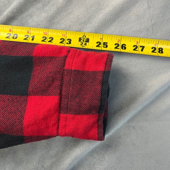 Polo Ralph Lauren Men's Classic-Fit Fleece-Lined Red Plaid Overshirt, Size Large - Picture 6 of 8